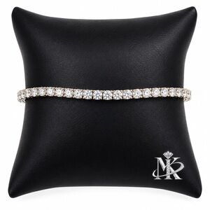 925 Sterling Silver 7.00CTW MOISSANITE Tennis Unisex Bracelet Size 7.5”